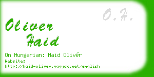 oliver haid business card
